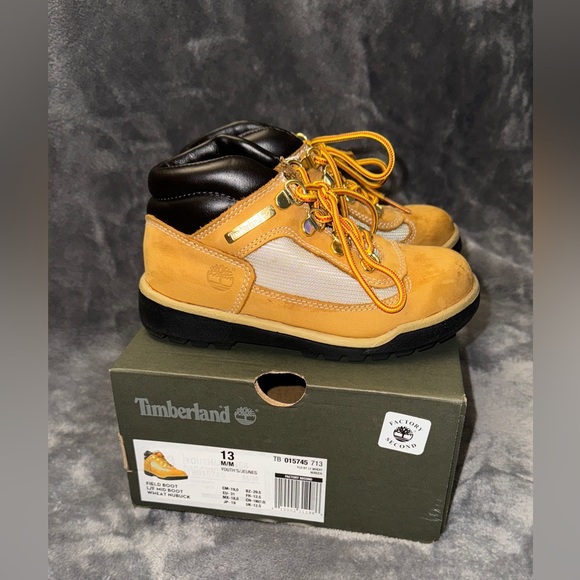Timberland Field Boot Wheat Nubuck Boys’ Preschool size 13 - Picture 4 of 5